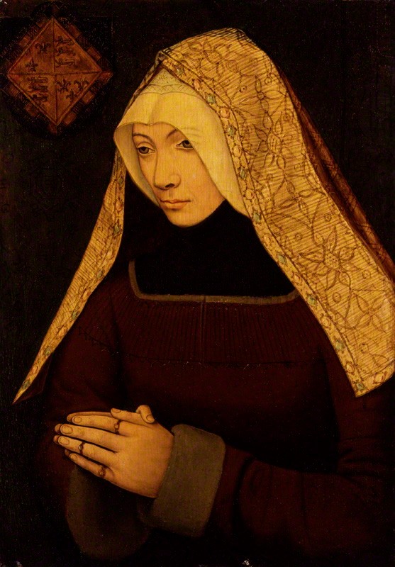 Alleged-to-be-a-young-Lady-Margaret-Beaufort-but-the-head-dress-is-of-the-fashion-of-the-early-1500s-when-Margaret-was-in-her-sixties