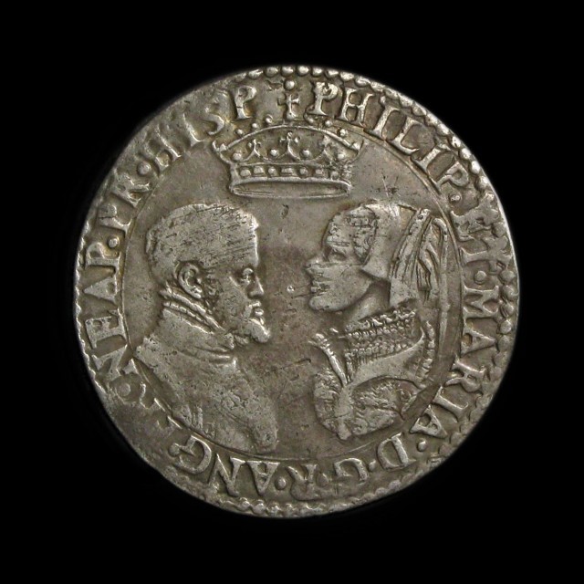 Coin-showing-Philip-and-Mary-as-King-and-Queen-of-England