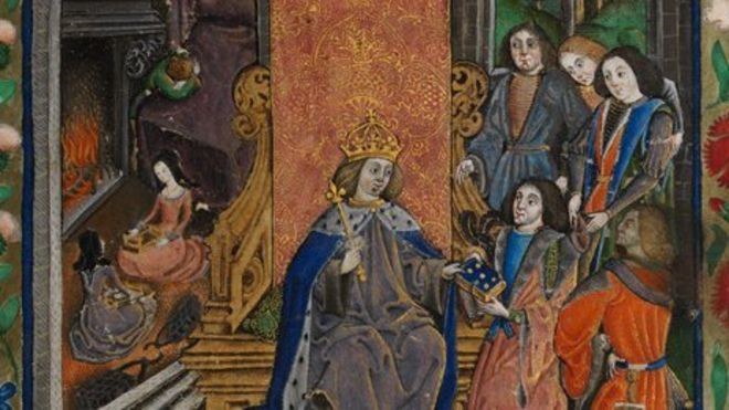 Henry Vii Henry Duke Of York Margaret Queen Of Scots And Princess Mary Mourning Elizabeth Of York –© National Library Of Wales Detail