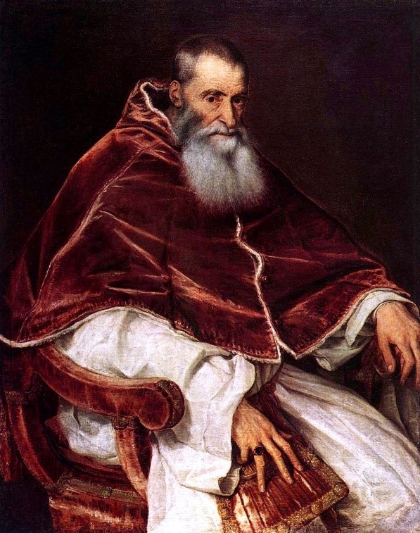 Paul-III-by-Titian-who-sent-James-V-a-cap-and-sword-in-1537