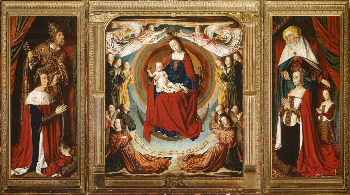 Triptych In Cathedral Of Moulins  Pierre Ii And Anne Of Beaujeu With Their Daughter Suzanne Of Bourbon