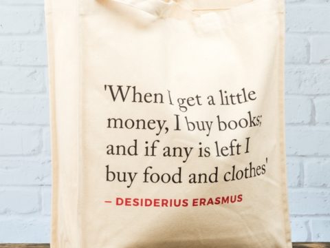 Erasmus Quote Tote Bag