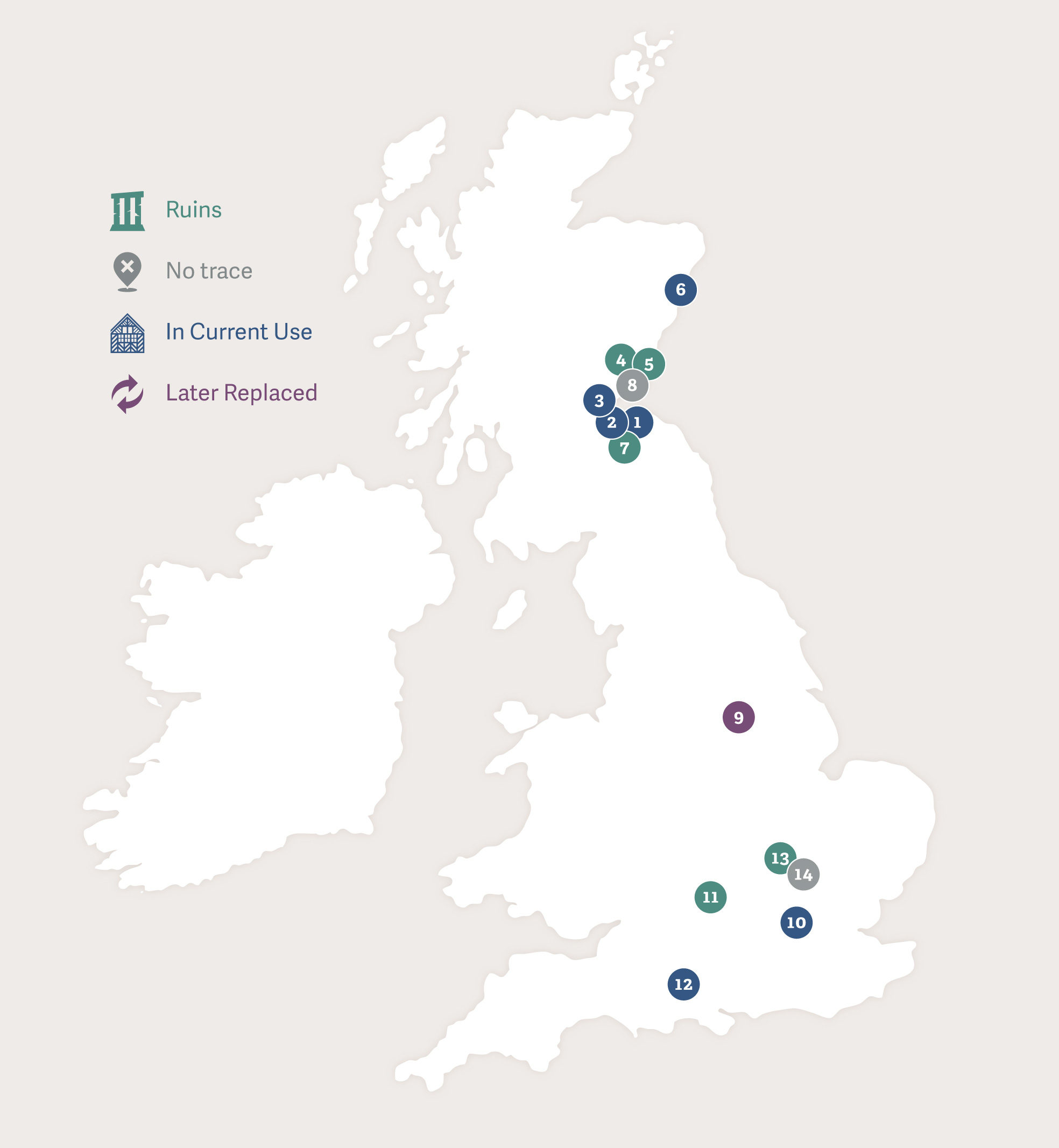 Map of Great Britain showing the footsteps of James VI & I