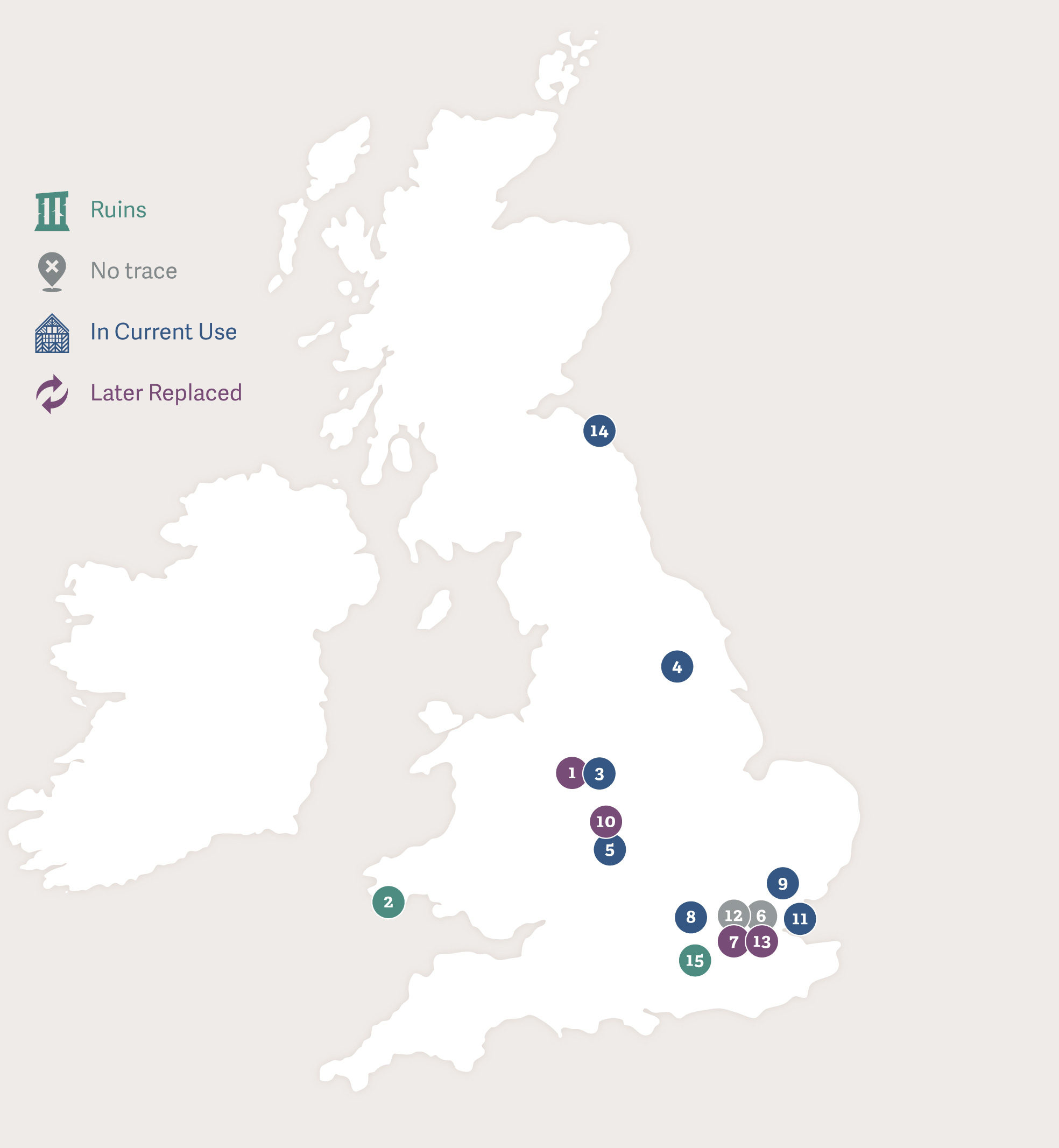 Map of Great Britain showing the footsteps of Lady Penelope Devereux