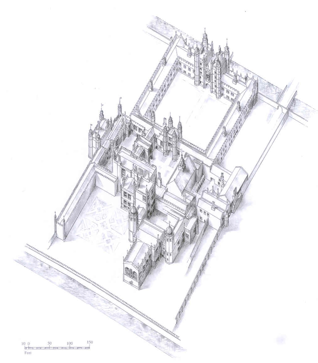 3.Hampton-Court-c.1528-Historic-Royal-Palaces-Drawn-by-Daphne-Ford-3