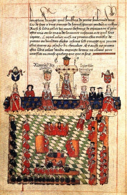 A 16Th Century Depiction Of Edward I In Parliament – Quia Emptores Was Passed In His Reign
